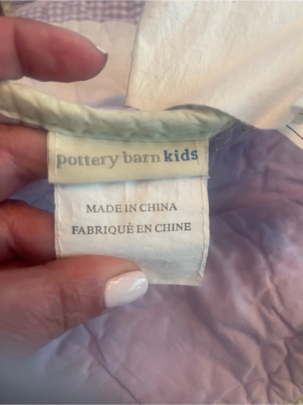 Pottery Barn Kids Lavender Quilted Floral Comforter with shams - Pastel Flowers
